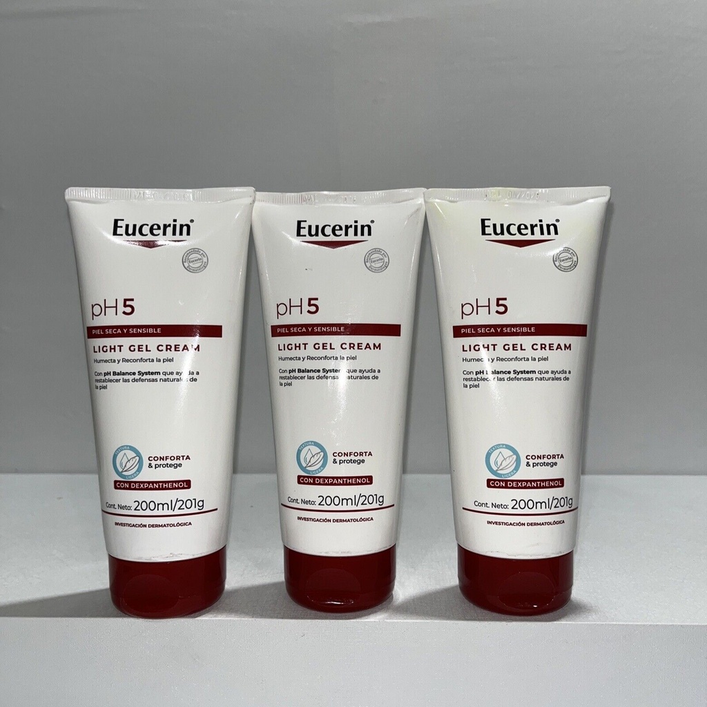 Lot of 3 Eucerin PH5 Light Gel Cream
