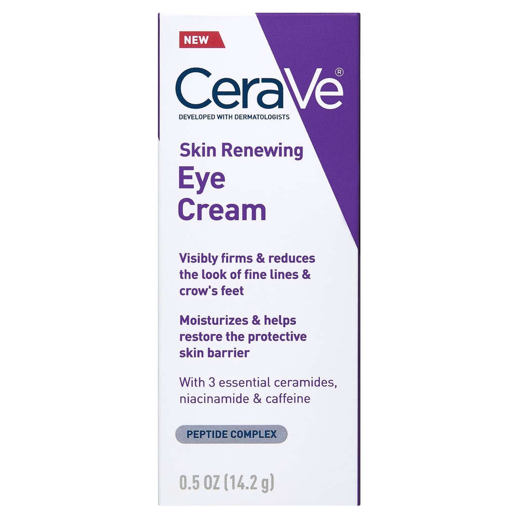CeraVe Skin Renewing Peptide Eye Cream - 0.5 Fl Oz: for Normal, Mature Skin, Unscented, Travel Size