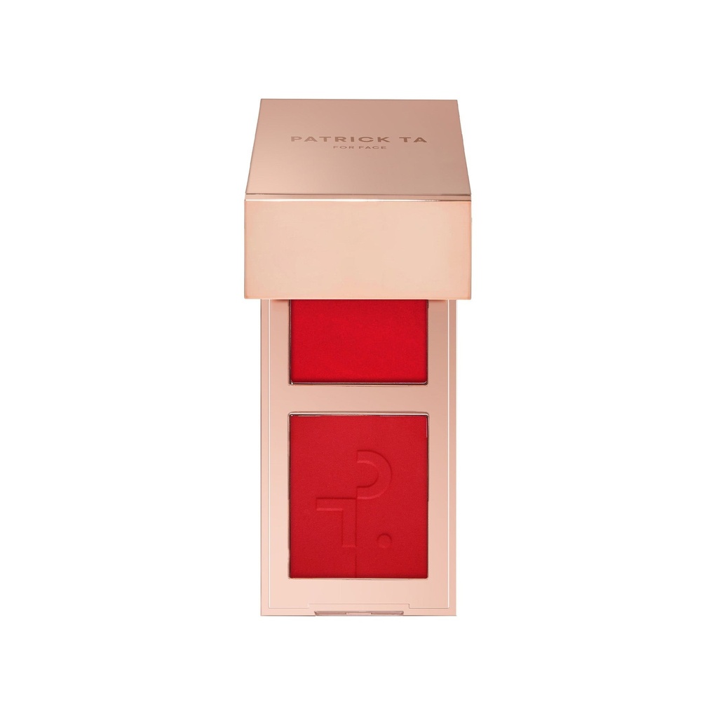 Mini Major Headlines Double-Take Crème & Powder Blush Duo - She Left Me on Red (Warm Vivid Red)
