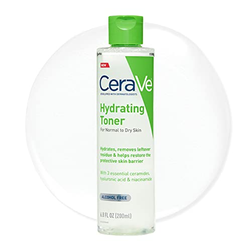 CeraVe Hydrating Toner for Face, Alcohol Free Facial Toner for Normal to Dry Skin - 6.8 Fl Oz