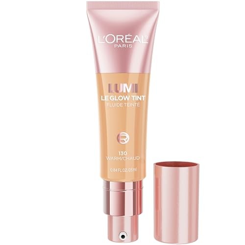 L'Oreal Paris Lumi Le Glow Tint Liquid Skin Tint - 130 Warm - 0.84 Fl Oz: Radiant Finish, Buildable Coverage