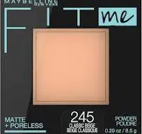Maybelline New York Fit Me Matte + Poreless Pressed 245 Face Powder, Warm Nude - 0.29 Oz | CVS