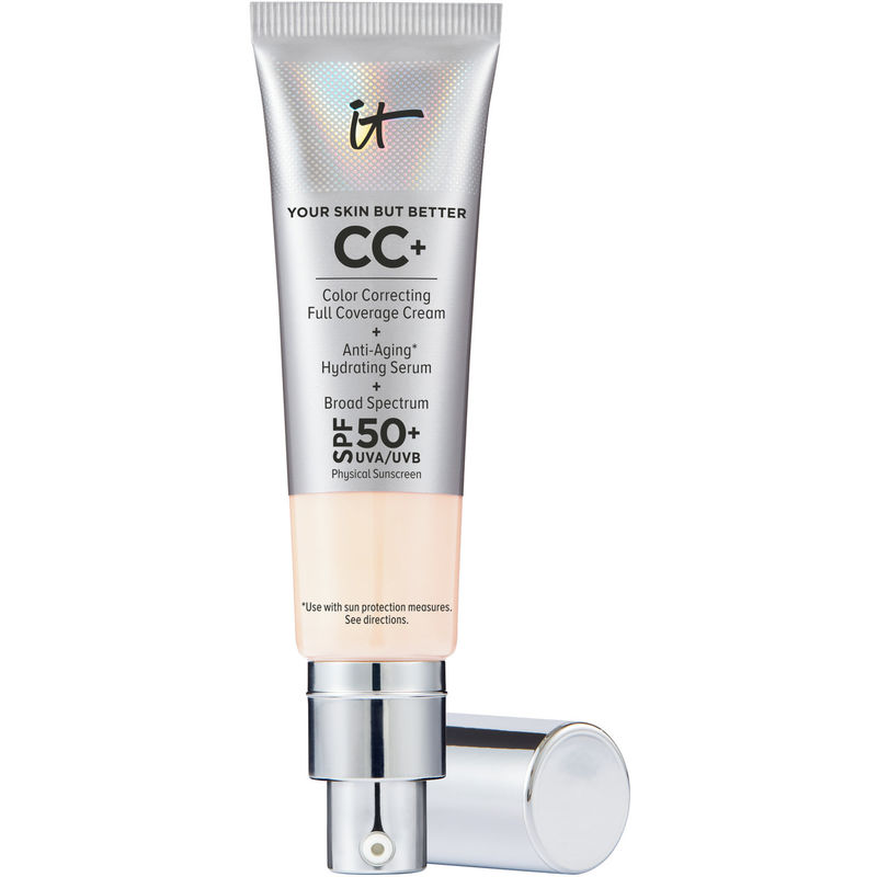 IT Cosmetics CC+ Cream Full Coverage Color Correcting Foundation with SPF 50+ Fair Beige 1.08 Oz / 32 ML