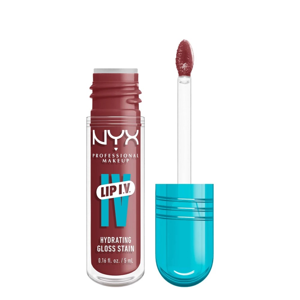 NYX Professional Makeup Lip IV Hydrating Lip Gloss Stain - Hydra Honey - 0.16 Fl Oz: Animal by-Product-Free, Vegan, Light Tones, Single Container