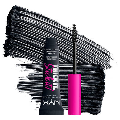NYX Professional Makeup Thick It Stick It Brow Gel Mascara - Black - 0.23 Fl Oz