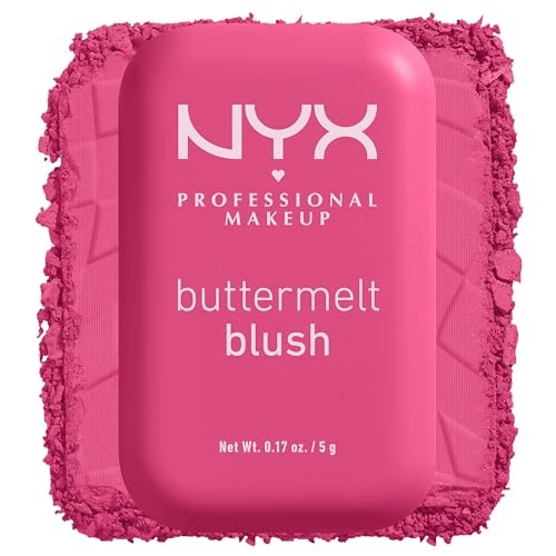 NYX Professional Makeup Buttermelt Blush - with Time - 0.17oz: Contains Shea Butter, Vegan, Semi-Matte Finish, Buildable Coverage