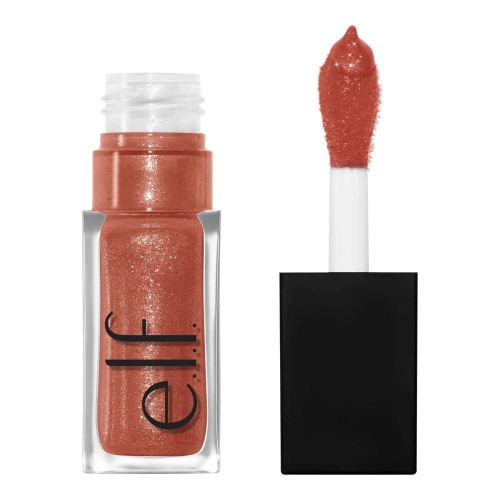 E.l.f. Glow Reviver Lip Oil Glimmer - Super-neutral - 0.25 Fl Oz: Moisturizing Vegan Gloss, Paraben-Free, Metallic Finish