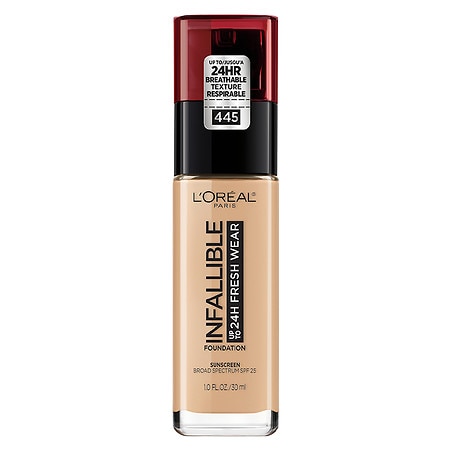 L'Oreal Paris Infallible 32HR Fresh Wear Foundation with SPF 25 - 445 Vanilla - 1 Fl Oz