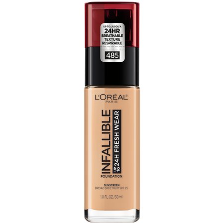 L'Oreal Paris Infallible 32HR Fresh Wear Foundation with SPF 25 - 485 Golden Sun - 1 Fl Oz