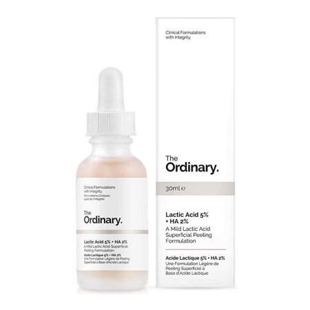 The Ordinary Lactic Acid 5% + HA 2% 30ml - Exfoliates & Smooths - with Tasmanian Pepperberry - Face the Future