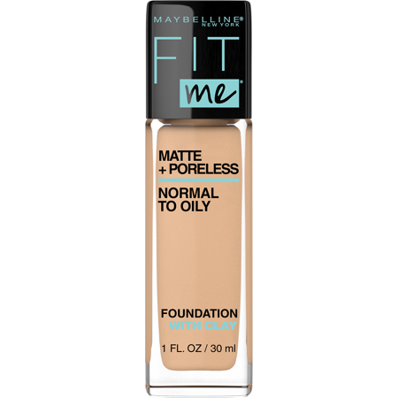 Maybelline Fit Me Matte + Poreless Liquid Foundation Makeup, 128 Warm Nude, 1 Fl Oz (30ml)