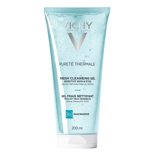 Vichy Purete Thermale Fresh Cleansing Gel - 6.76 Fl Oz: Paraben-Free, Alcohol-Free, Suitable for Sensitive Skin