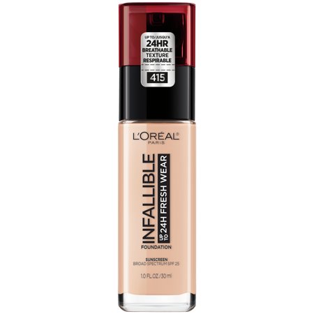 [071249382141] L'Oreal Paris Infallible 32HR Fresh Wear Foundation with SPF 25 - 415 Rose Ivory - 1 Fl Oz