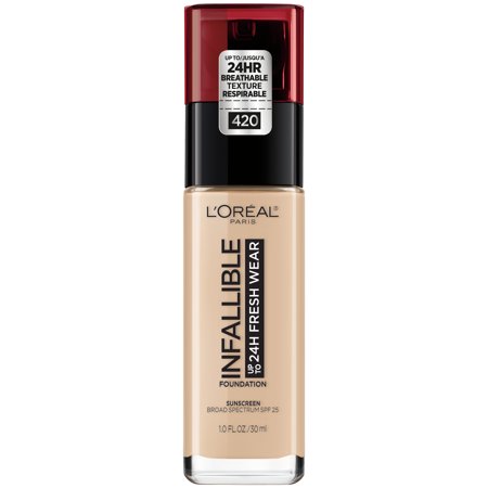[071249382158] L'Oreal Paris Infallible 32HR Fresh Wear Foundation with SPF 25 - 420 True Beige - 1 Fl Oz