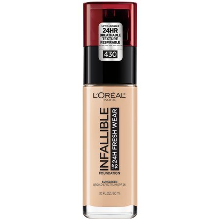 [071249382172] L'Oreal Paris Infallible 32HR Fresh Wear Foundation with SPF 25 - 430 Ivory Buff - 1 Fl Oz