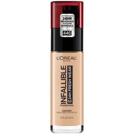 [071249382196] L Oreal Paris Infallible Fresh Wear 32 Hr Liquid Foundation Makeup  440 Natural  1 Oz