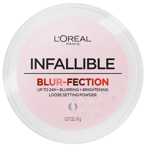 L'Oreal Paris Infallible Blur-fection Longwear Loose Setting Powder - Brightening Light Pink - 0.21oz